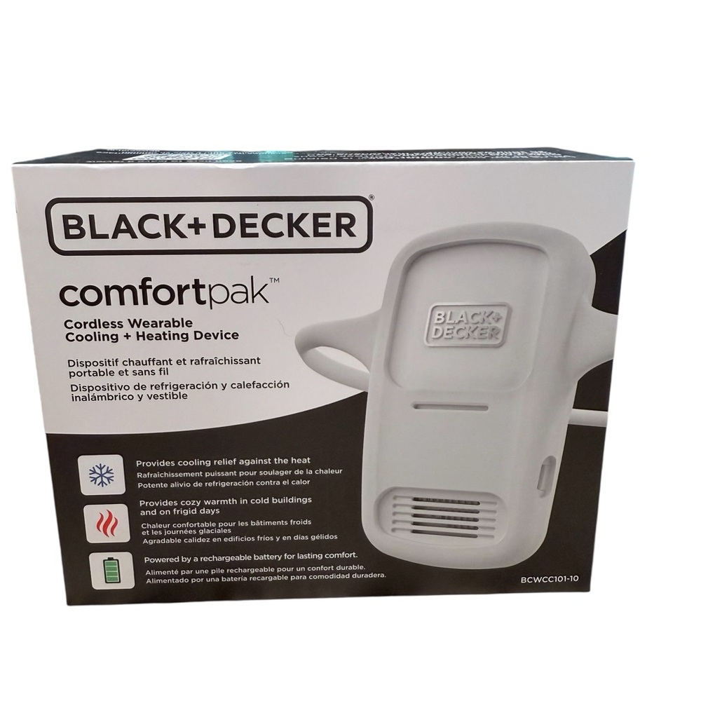 NEW IN BOX Black & Decker Comfortpac, Wearable Heating And Cooling Device